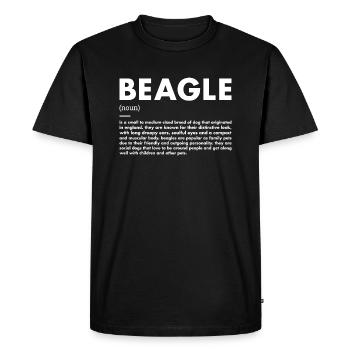 Beagle Definition - Men's Premium Organic T-Shirt - black - Front - Nico (187cm)