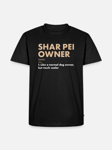 Shar Pei Owner Definition - Männer Premium Bio T-Shirt - Schwarz
