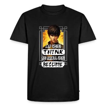 Citations de motivation de combattant légendaire - chemise d’anime - T-shirt Premium bio Homme - noir - Devant - Nico (187cm)