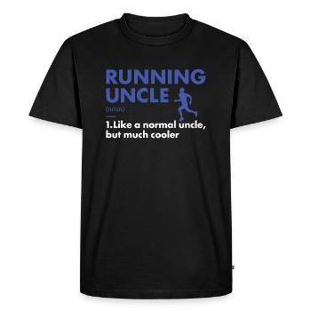 Sport Oncle Course à pied - T-shirt Premium bio Homme - noir - Devant - Nico (187cm)