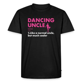 Danseur Oncle Définition Danse - T-shirt Premium bio Homme - noir - Devant - Nico (187cm)