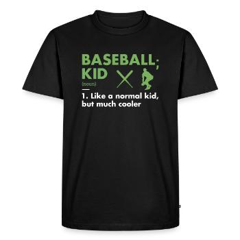 Sport Kid Definition Baseball - Men's Premium Organic T-Shirt - black - Front - Nico (187cm)