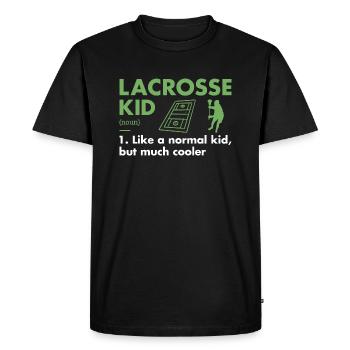 Sport Kid Definition Lacrosse - Men's Premium Organic T-Shirt - black - Front - Nico (187cm)
