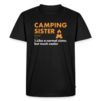 Camper Sister Definition Camping - Men's Premium Organic T-Shirt - black - Front - Nico (187cm)