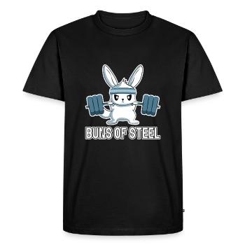 Bun Of Steel, lapin - T-shirt Premium bio Homme - noir - Devant - Nico (187cm)