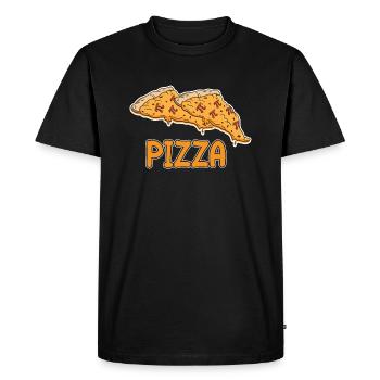 Math Pizza Pi - Men's Premium Organic T-Shirt - black - Front - Nico (187cm)