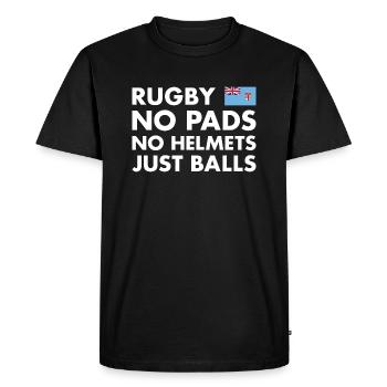 Rugby No Pads No Helmets Just Balls Fiji Rugby - Men's Premium Organic T-Shirt - black - Front - Nico (187cm)
