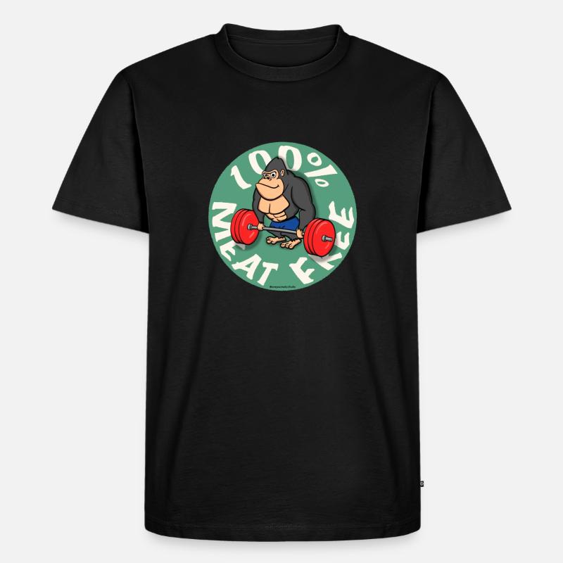 100% fleischfrei - Männer Premium Bio T-Shirt - Schwarz