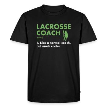 Définition de l’entraîneur sportif La crosse - T-shirt Premium bio Homme - noir - Devant - Nico (187cm)