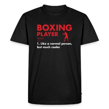 Sport Fighter Définition Boxe - T-shirt Premium bio Homme - noir - Devant - Nico (187cm)