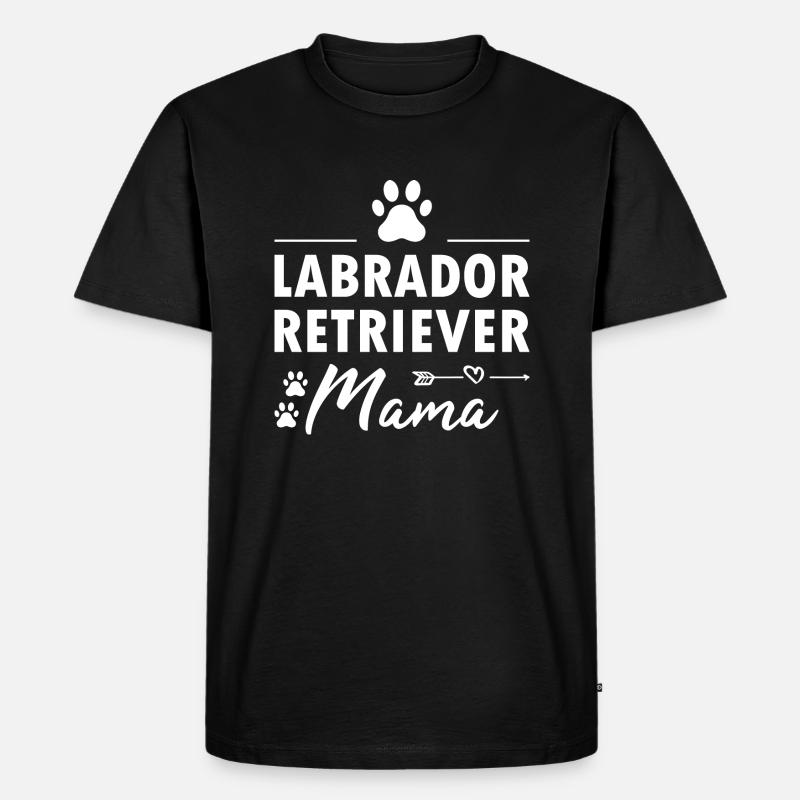Labrador Retriever Mama - Männer Premium Bio T-Shirt - Schwarz