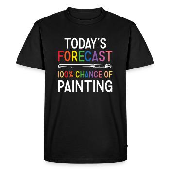 Peintre Peinture prévisionnelle d’aujourd’hui - T-shirt Premium bio Homme - noir - Devant - Nico (187cm)