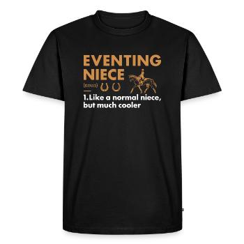 Rider Niece Definition Eventing - Men's Premium Organic T-Shirt - black - Front - Nico (187cm)
