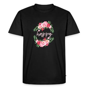 Happy Summer Life Spring Vibe Feeling Breeze - Men's Premium Organic T-Shirt - black - Front - Nico (187cm)