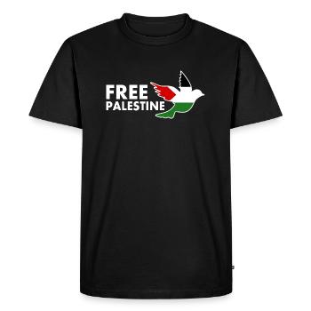 Free palestine - T-shirt Premium bio Homme - noir - Devant - Nico (187cm)