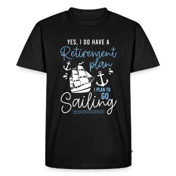 Sailing Ship Sailor Sail - Men's Premium Organic T-Shirt - black - Front - Nico (187cm)