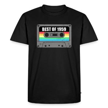 Anniversaire Best Of 1959 Vintage Vintage 1959 - T-shirt Premium bio Homme - noir - Devant - Nico (187cm)