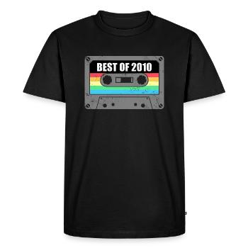 Anniversaire Best Of 2010 Vintage Vintage 2010 - T-shirt Premium bio Homme - noir - Devant - Nico (187cm)
