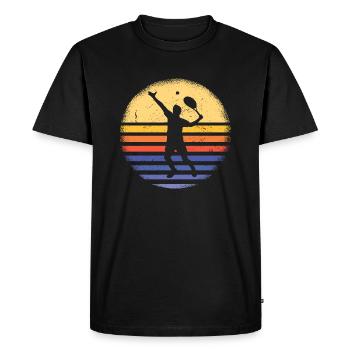 Sport Retro Sunset Tennis - T-shirt Premium bio Homme - noir - Devant - Nico (187cm)