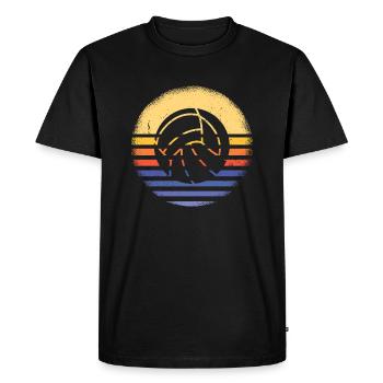 Sport Retro Sunset Netball - T-shirt Premium bio Homme - noir - Devant - Nico (187cm)
