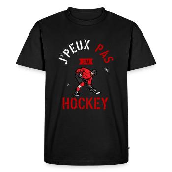 J'Peux Pas J'Ai Hockey - T-shirt Premium bio Homme - noir - Devant - Nico (187cm)