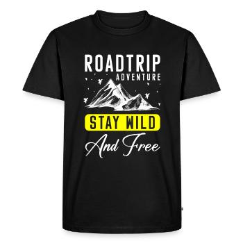 Holiday Camping Trip - Men's Premium Organic T-Shirt - black - Front - Nico (187cm)