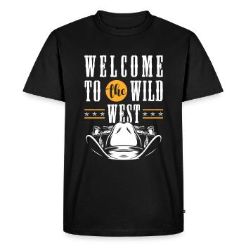 Western Bandit Rodeo - Men's Premium Organic T-Shirt - black - Front - Nico (187cm)
