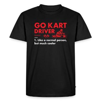 Définition du pilote sport Go Kart - T-shirt Premium bio Homme - noir - Devant - Nico (187cm)