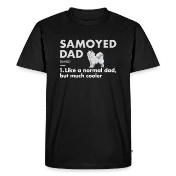 Samoyed Dad Definition - Men's Premium Organic T-Shirt - black - Front - Nico (187cm)