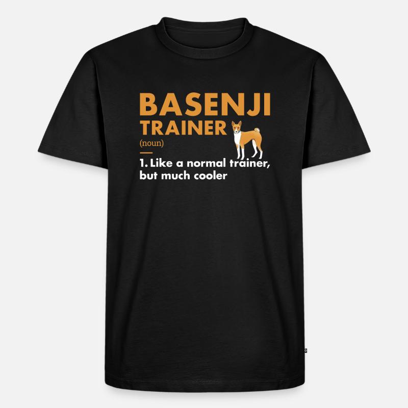 Dog Basenji Trainer Definiton - Männer Premium Bio T-Shirt - Schwarz