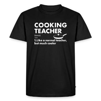 Cuisinier Enseignant Définition Cuisine - T-shirt Premium bio Homme - noir - Devant - Nico (187cm)