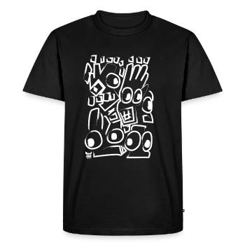 Mehrschichtige Formen - Männer Premium Bio T-Shirt - Schwarz - Vorne - Nico (187cm)
