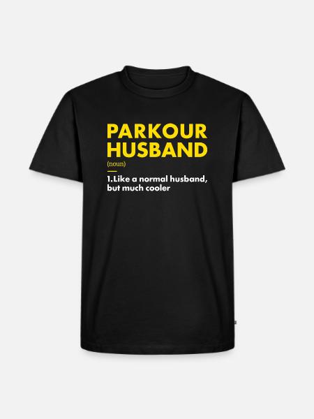 Traceur Husband Definition Parkour - Men's Premium Organic T-Shirt - black