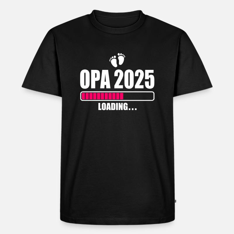 Opa 2025 - Männer Premium Bio T-Shirt - Schwarz