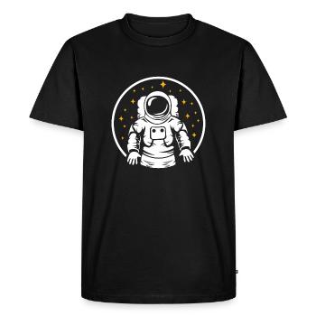 astronaut - Men's Premium Organic T-Shirt - black - Front - Nico (187cm)