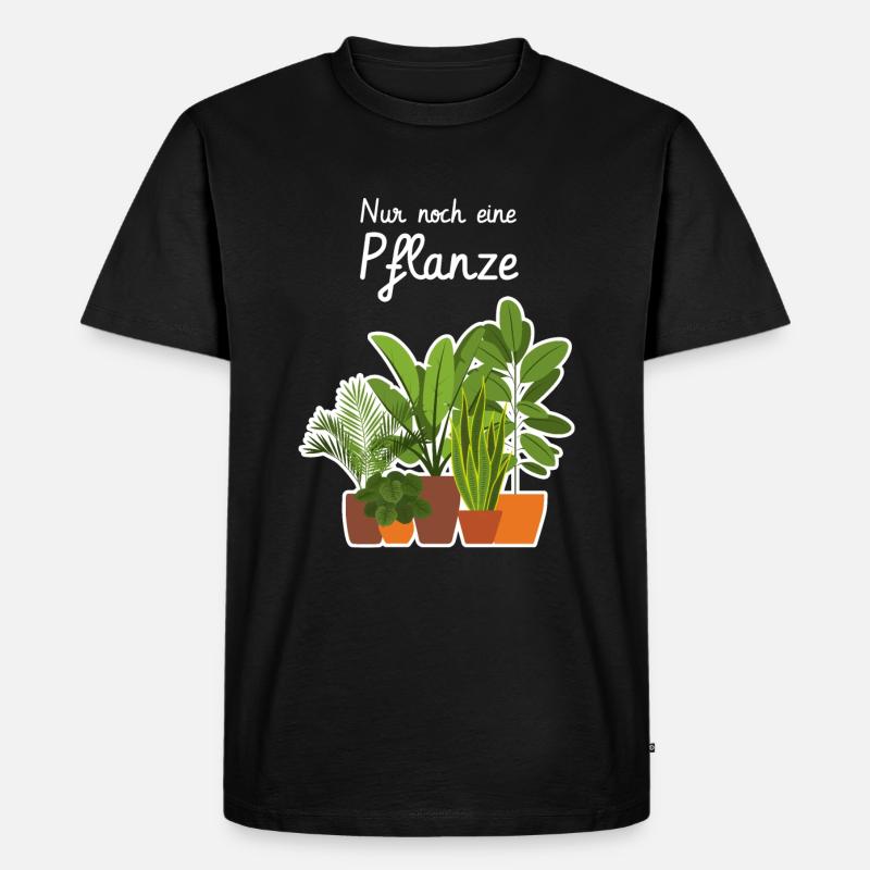 Nur noch eine Pflanze - Männer Premium Bio T-Shirt - Schwarz