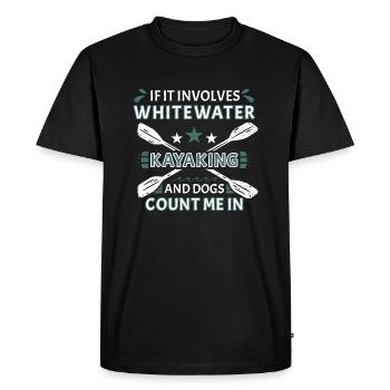 S’il s’agit de kayak en eau vive et de chiens - T-shirt Premium bio Homme - noir - Devant - Nico (187cm)