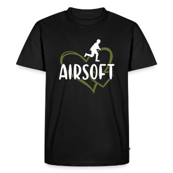 Sport Heart Airsoft - Men's Premium Organic T-Shirt - black - Front - Nico (187cm)