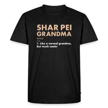 Shar Pei Grand-mère Définition - T-shirt Premium bio Homme - noir - Devant - Nico (187cm)