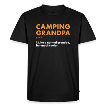Camper Grandpa Definition Camping - Men's Premium Organic T-Shirt - black - Front - Nico (187cm)