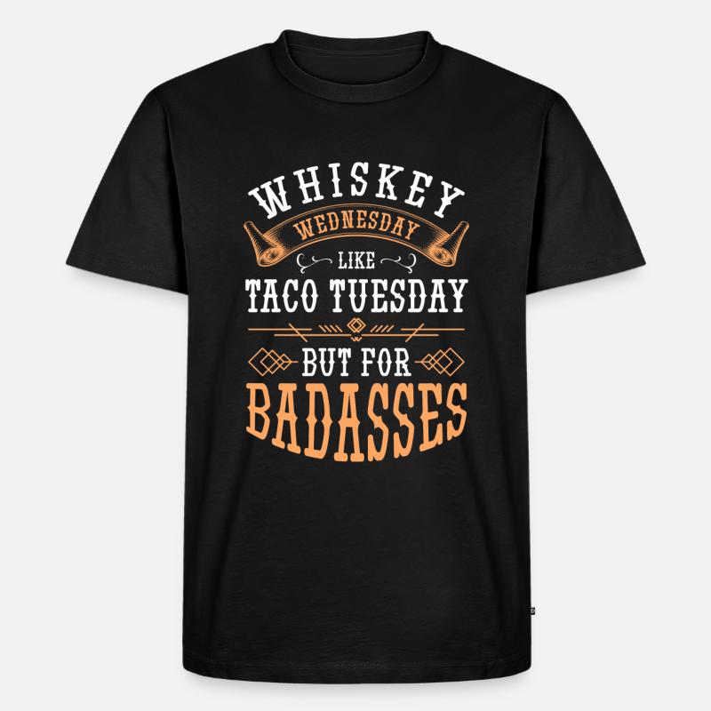 Schnaps Barkeeper Genuss Rausch - Männer Premium Bio T-Shirt - Schwarz