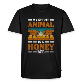 Honey Nature World Saver Apicultrice - T-shirt Premium bio Homme - noir - Devant - Nico (187cm)