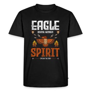 Aboriginal Feather Headdress - Men's Premium Organic T-Shirt - black - Front - Nico (187cm)