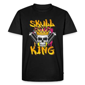 Street Art Wall Rap Street Style - T-shirt Premium bio Homme - noir - Devant - Nico (187cm)