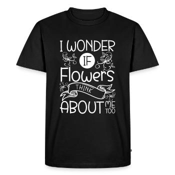 Bouquet Amour Bouquet Couple - T-shirt Premium bio Homme - noir - Devant - Nico (187cm)