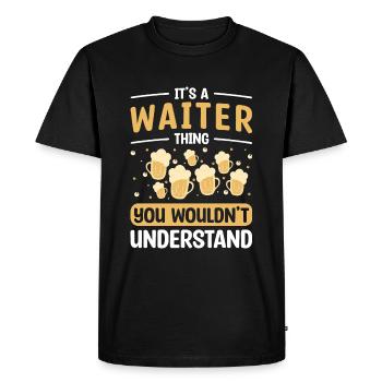 Waiters Guests Gratuities - Men's Premium Organic T-Shirt - black - Front - Nico (187cm)