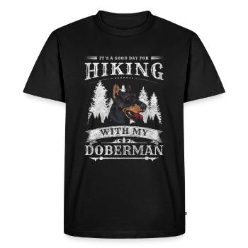 Doberman Dog Owner Animal - Men's Premium Organic T-Shirt - black - Front - Nico (187cm)