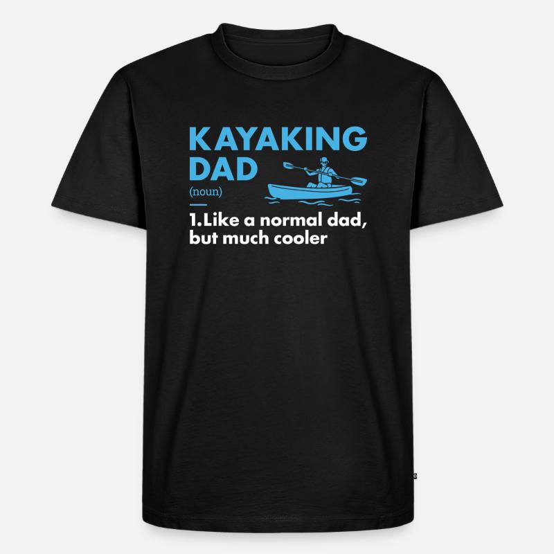 Kayaker Dad Definition Kayaking - Männer Premium Bio T-Shirt - Schwarz
