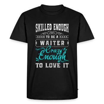 Waitress Specialist Tipping Service - Men's Premium Organic T-Shirt - black - Front - Nico (187cm)
