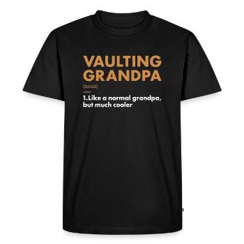 Vaulter Grandpa Definition Vaulting - Men's Premium Organic T-Shirt - black - Front - Nico (187cm)